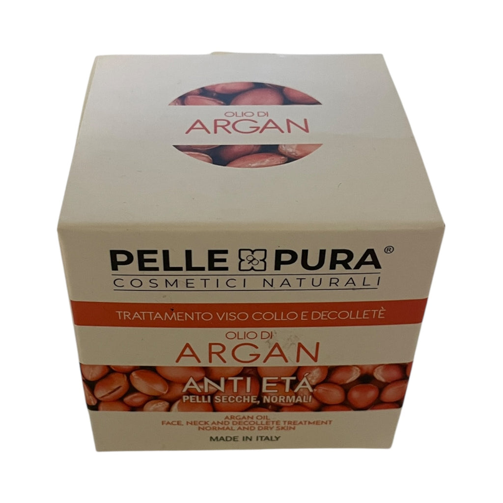 Cremă anti-îmbătrânire Pelle Pura Olio di Argan Anti Età - față, gât și decolteu, 50ml