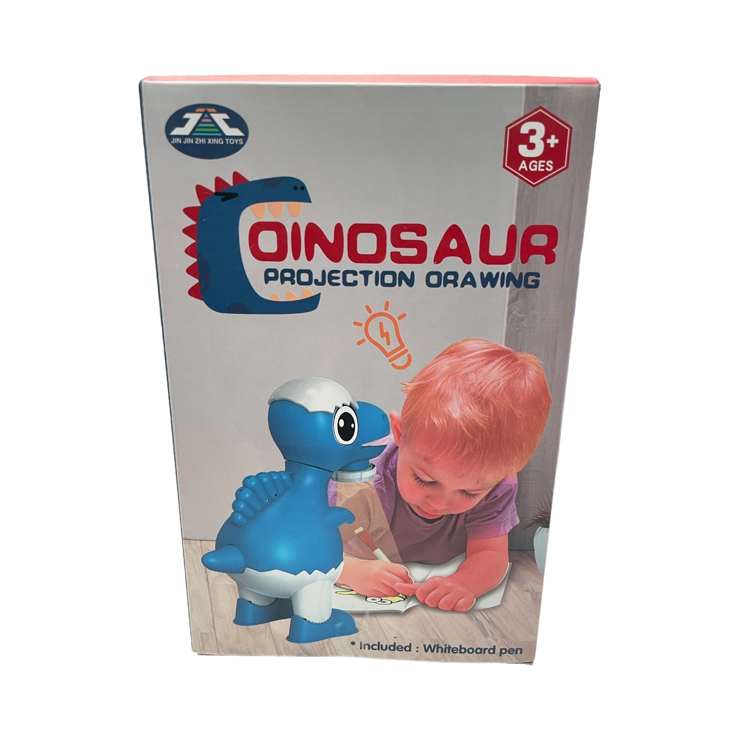 Proiector desen dinozaur plus set cu carte colorat și markere