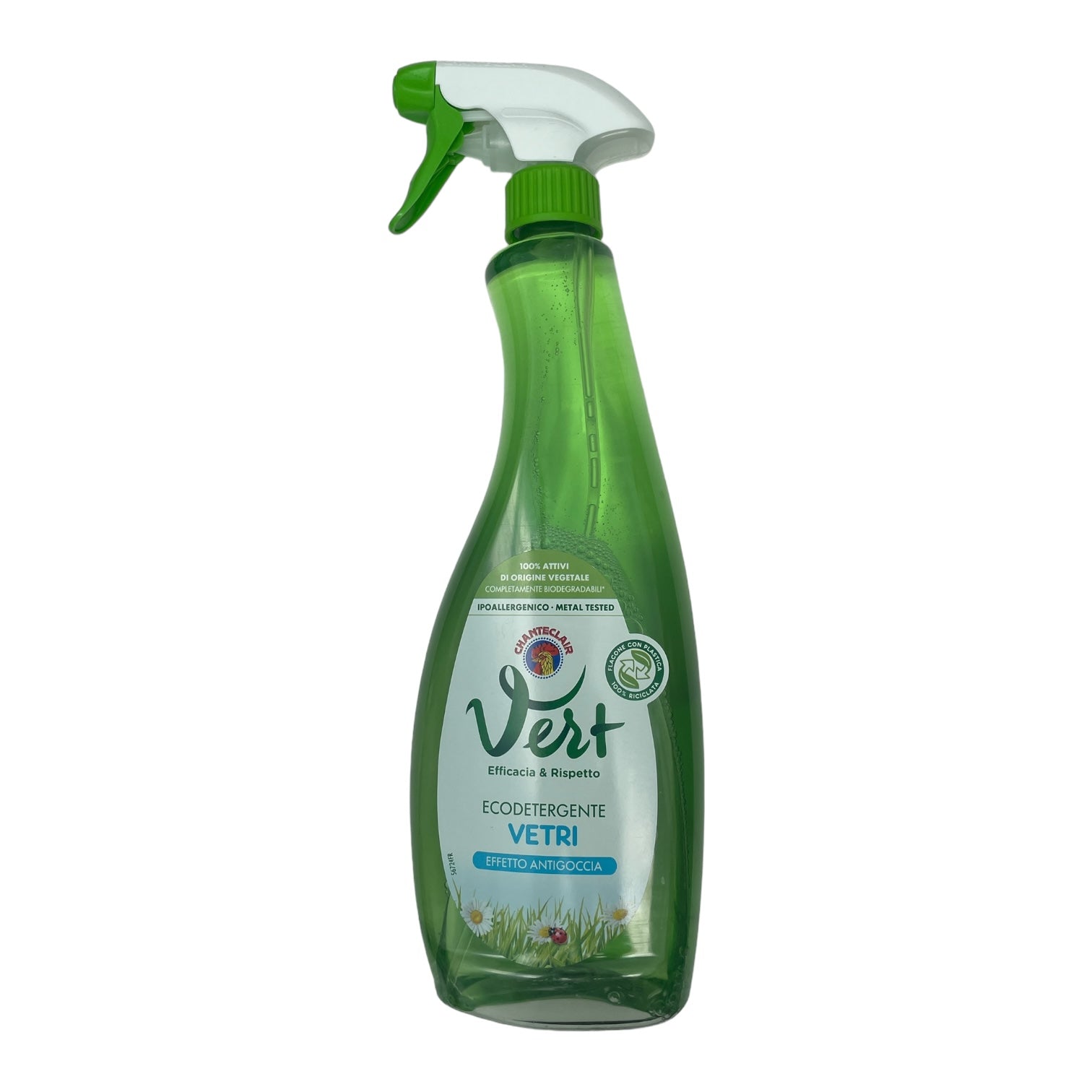 Detergent ecologic Vert pentru geamuri, 625ml, efect anti-picături