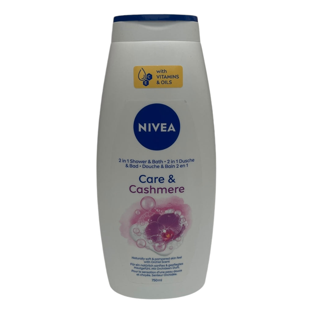 Gel duș și baie Nivea Care & Cashmere, complex vitamine și uleiuri, 750ml