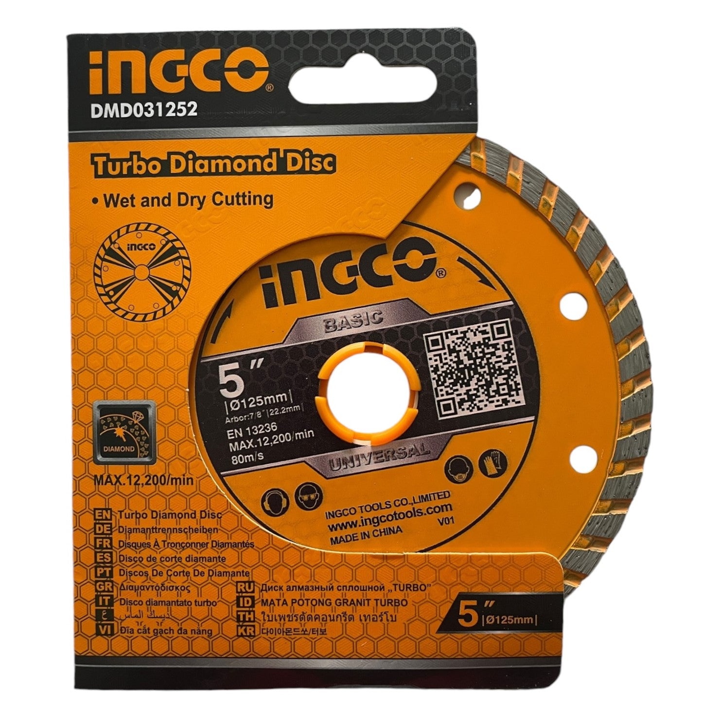 Disc diamantat Turbo Diamond Disc DMD031252, 125mm (5"), 12200 rpm