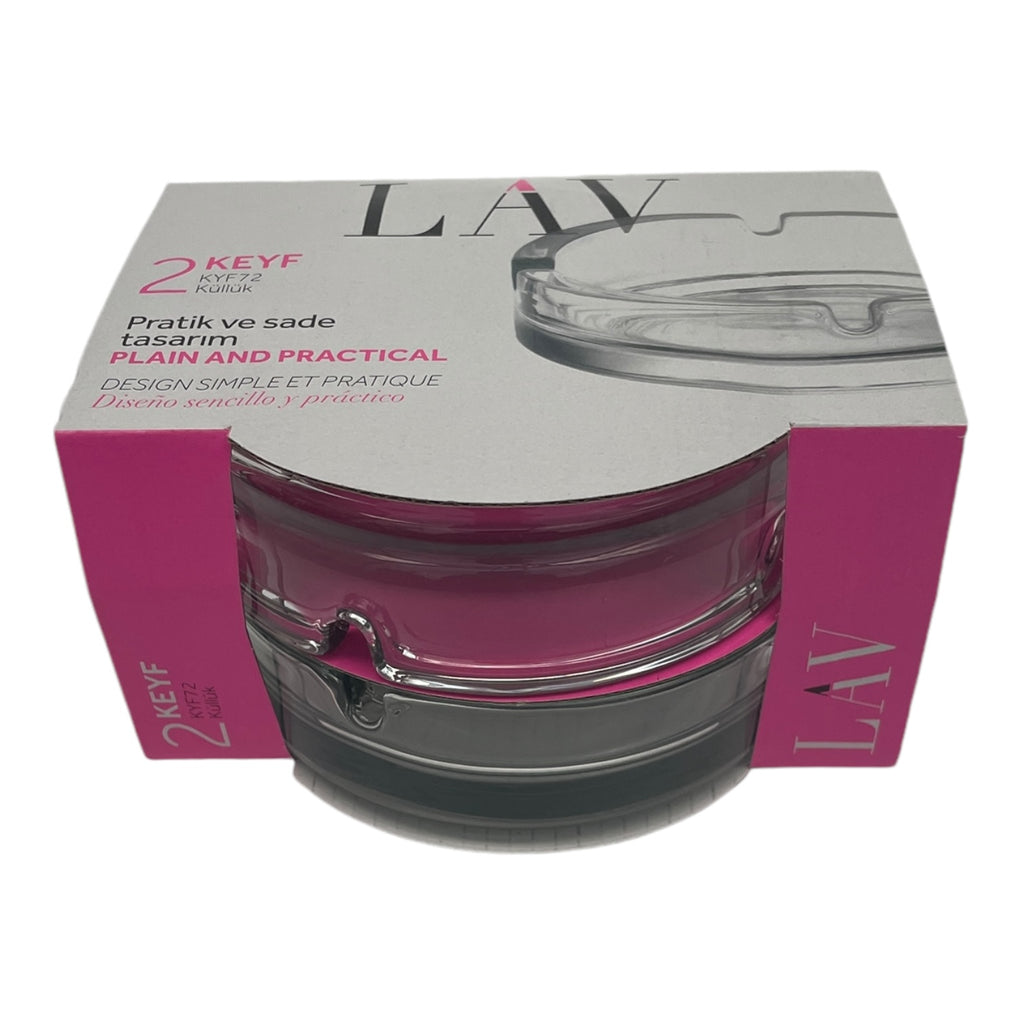 Scrumieră din sticlă transparentă, design simplu și elegant