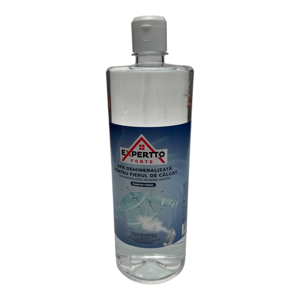 Apă demineralizată pentru fier de călcat Expertto Forte, protecție anti-calcar, 1L