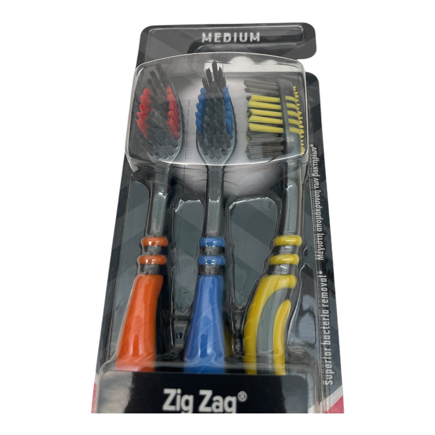 Set 3 periuțe de dinți Colgate Zig Zag Charcoal Medium