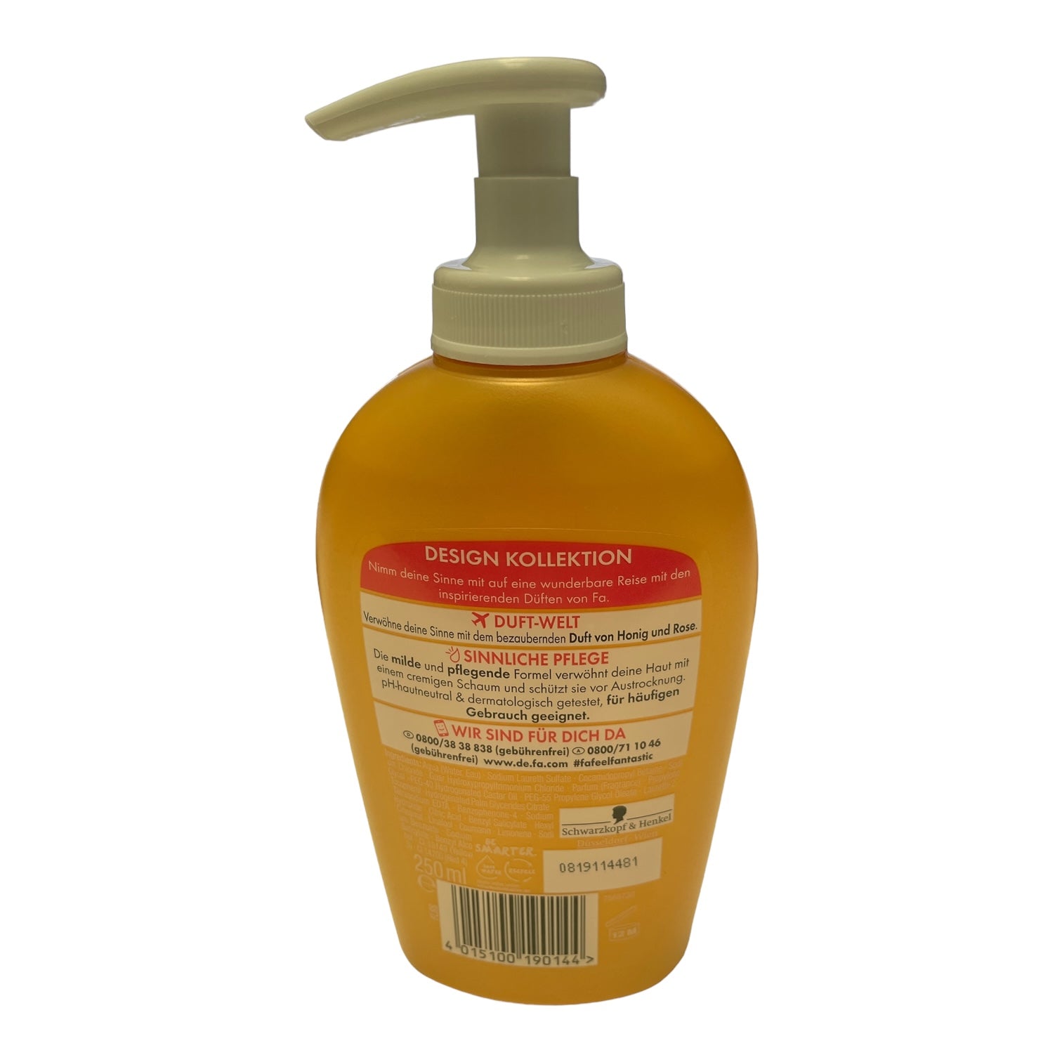 Săpun lichid Fa Honig-Rosen Duft, complex miere și trandafiri, 250ml