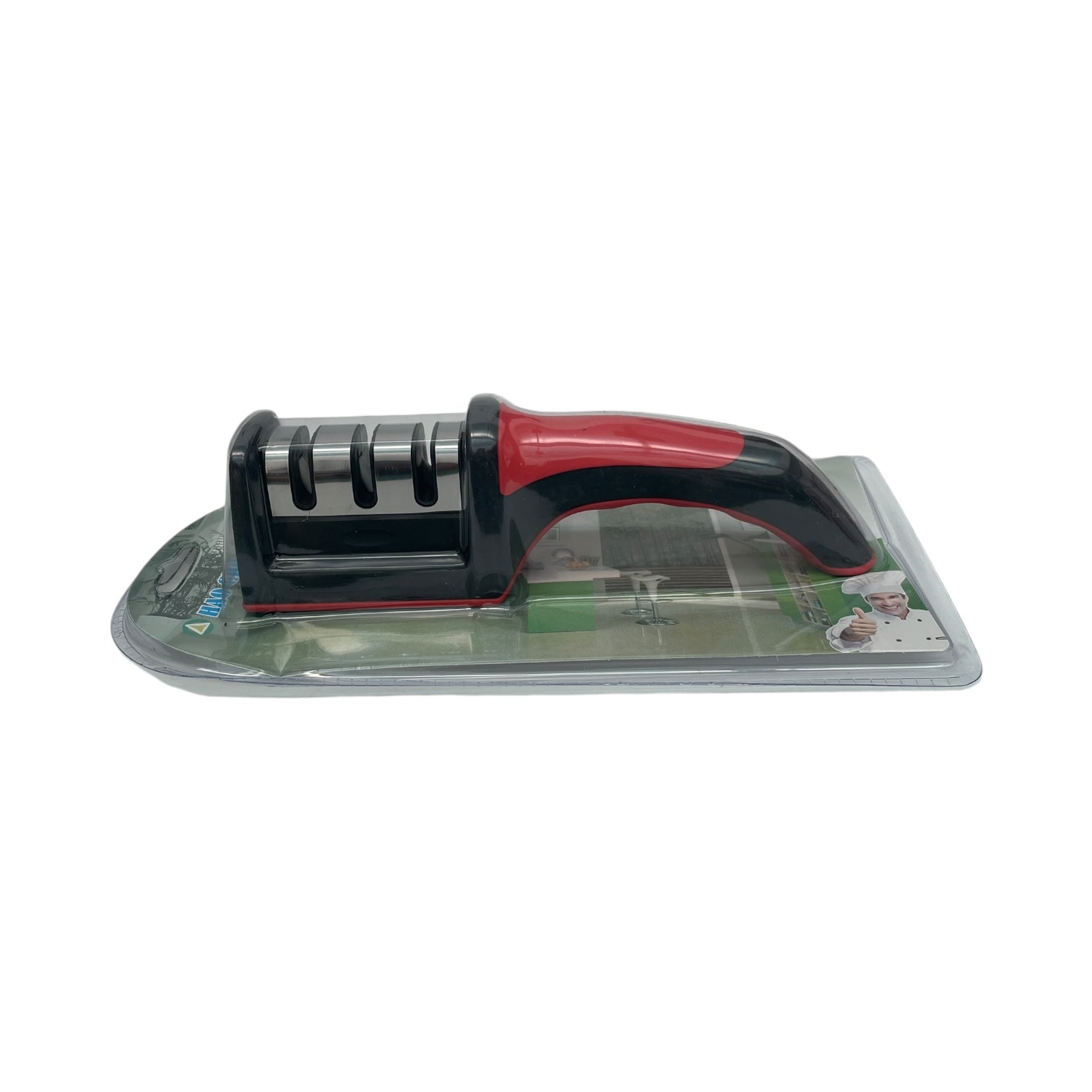 Ascuțitoare profesională pentru cuțite, mâner ergonomic, 3 sloturi de ascuțire