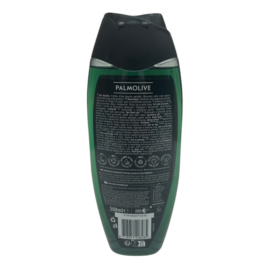Gel de duș Palmolive Men Forest, corp, față și păr, complex de salvie și ienupăr, 500 ml