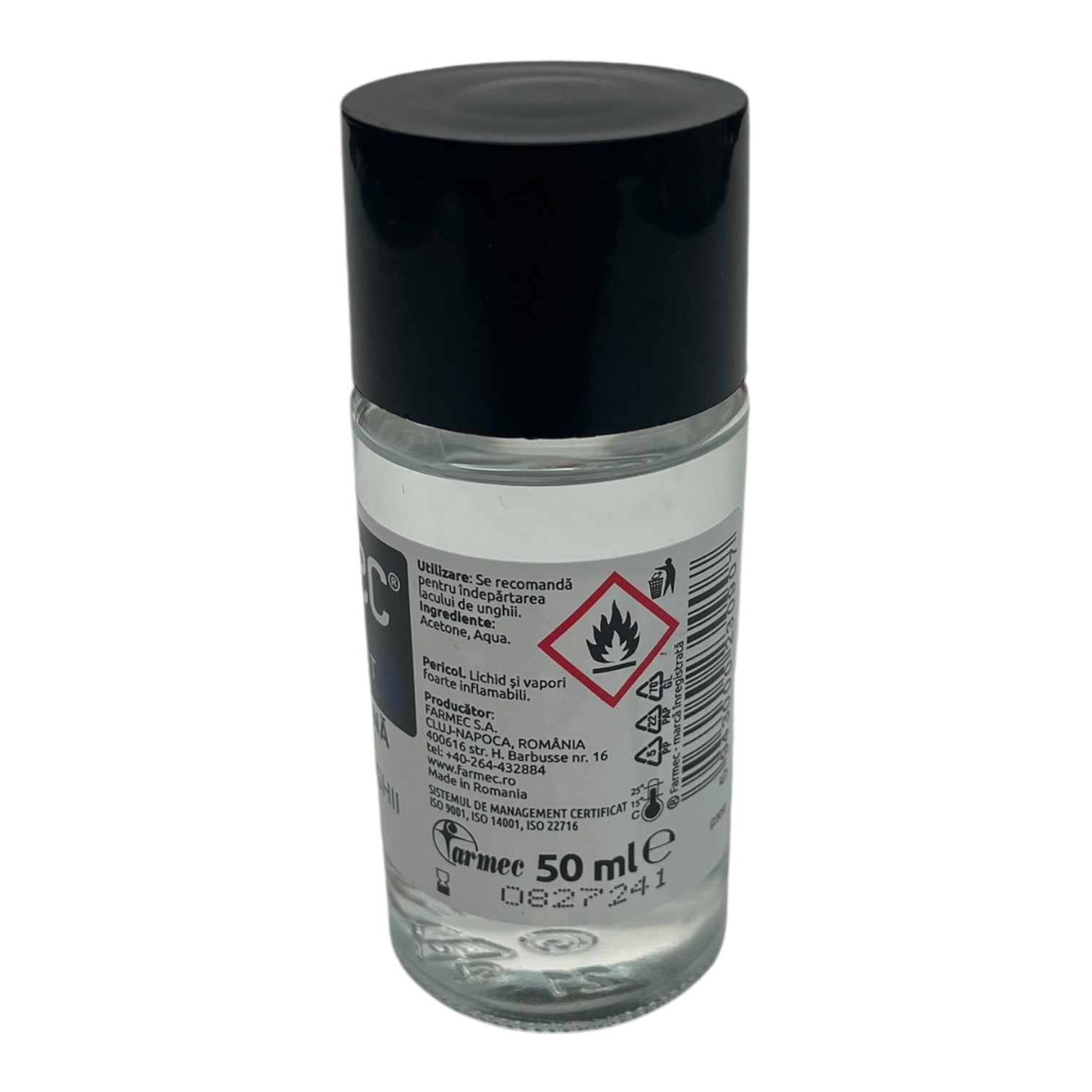 Dizolvant cu acetonă Farmec pentru lac de unghii, 50ml