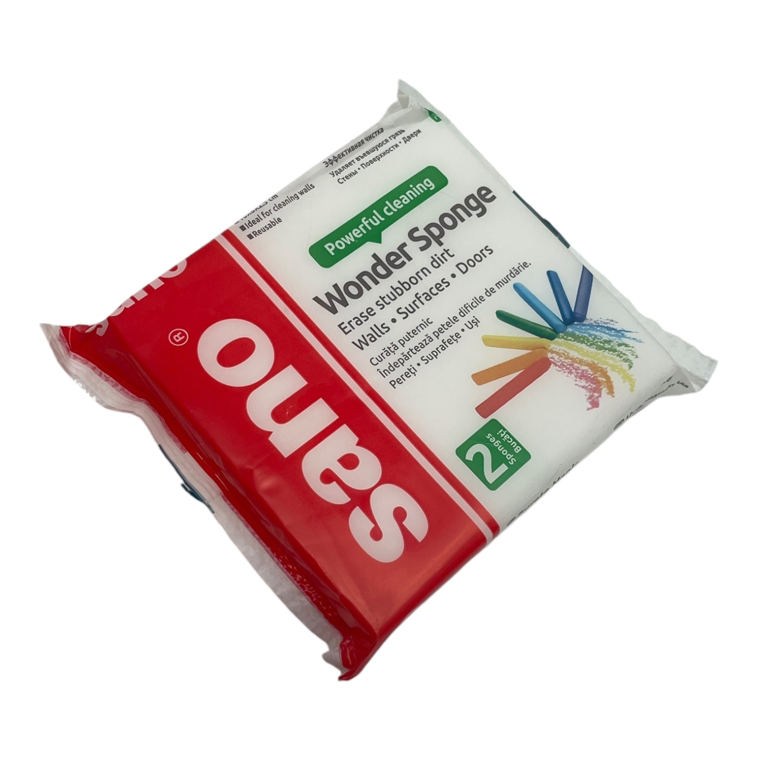 Bureți magici Sano Wonder Sponge pentru curățare puternică, set 2 bucăți