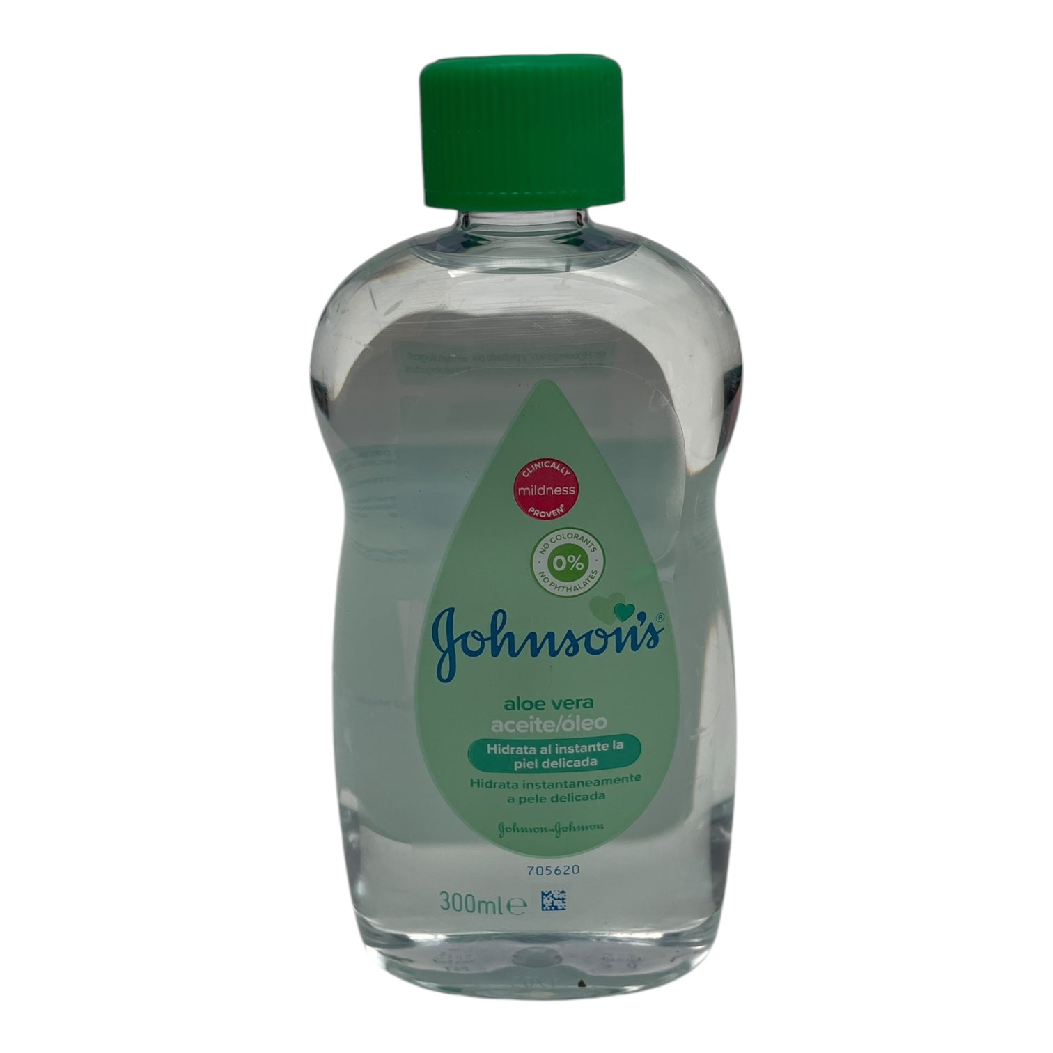 Ulei pentru bebeluși Johnson's Baby, Aloe Vera, 300ml, hidratare instantă
