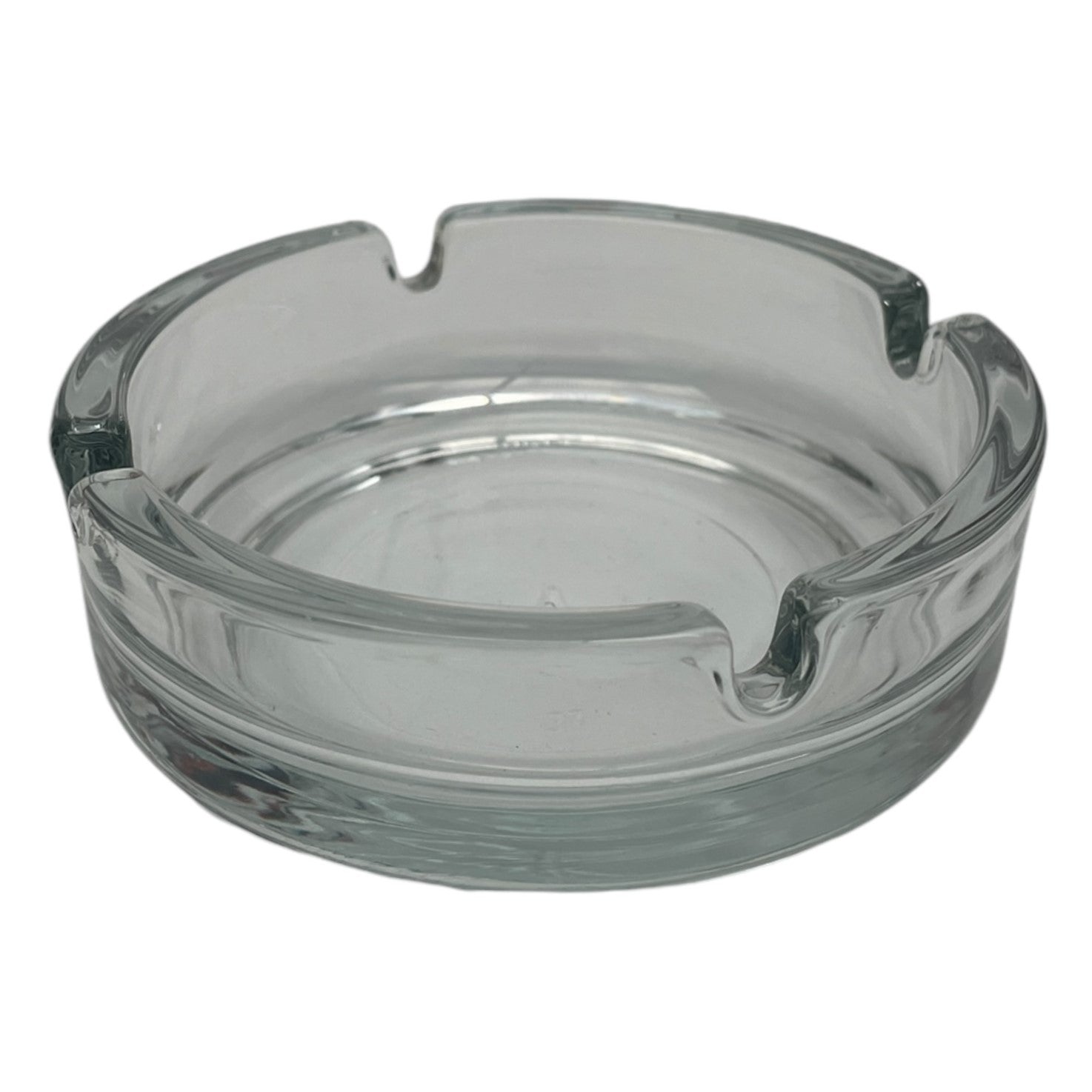 Scrumieră din sticlă transparentă, design simplu și elegant