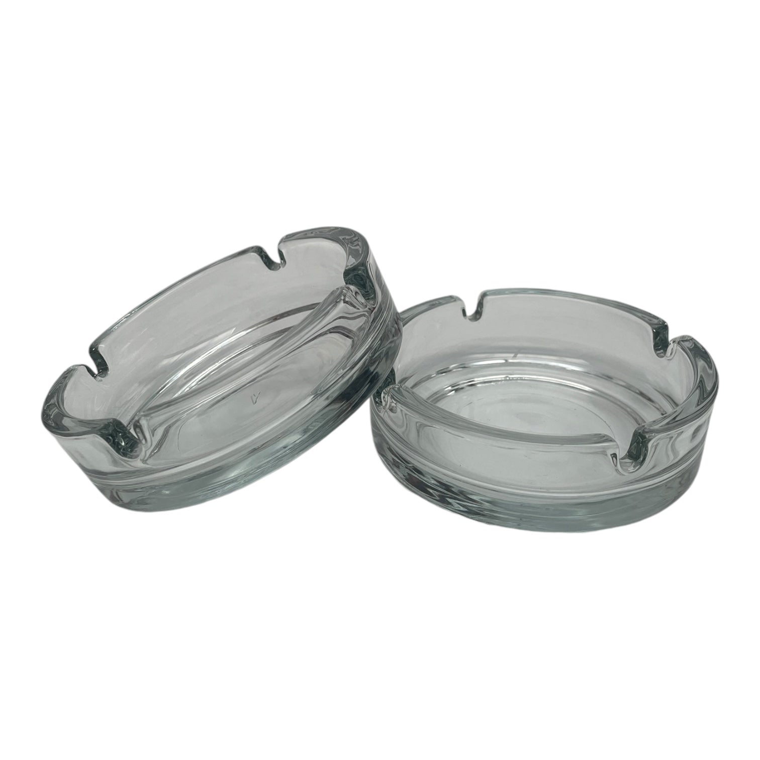 Scrumieră din sticlă transparentă, design simplu și elegant