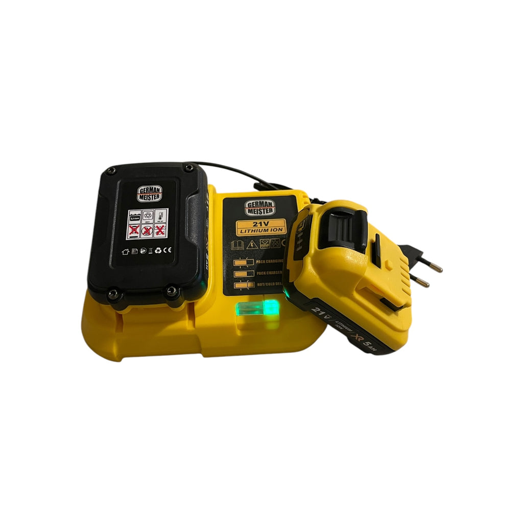 Nivelă Laser 4D German Meister - 16 Linii Laser Verde 360° cu Baterie 21V 5Ah