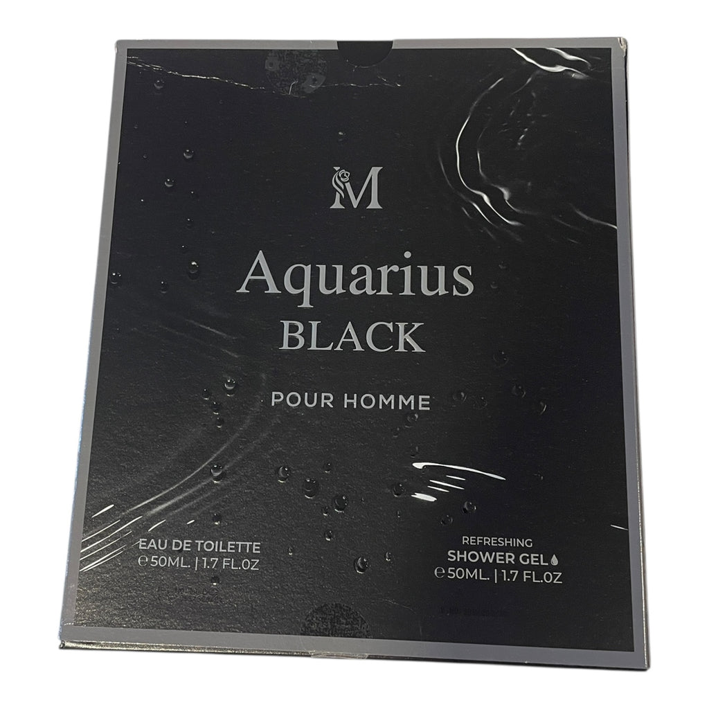 Aquarius Black - Set Cadou Limited Edition Pour Homme (Parfum 50ml + Shower Gel 50ml)