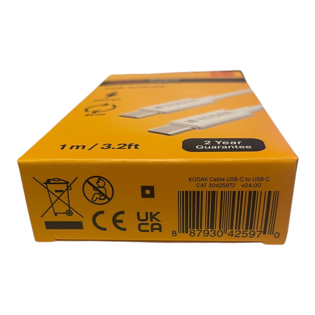 Cablu de încărcare KODAK USB-C la USB-C 1m alb