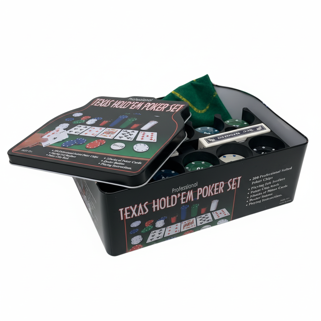 Cutie metalică poker set