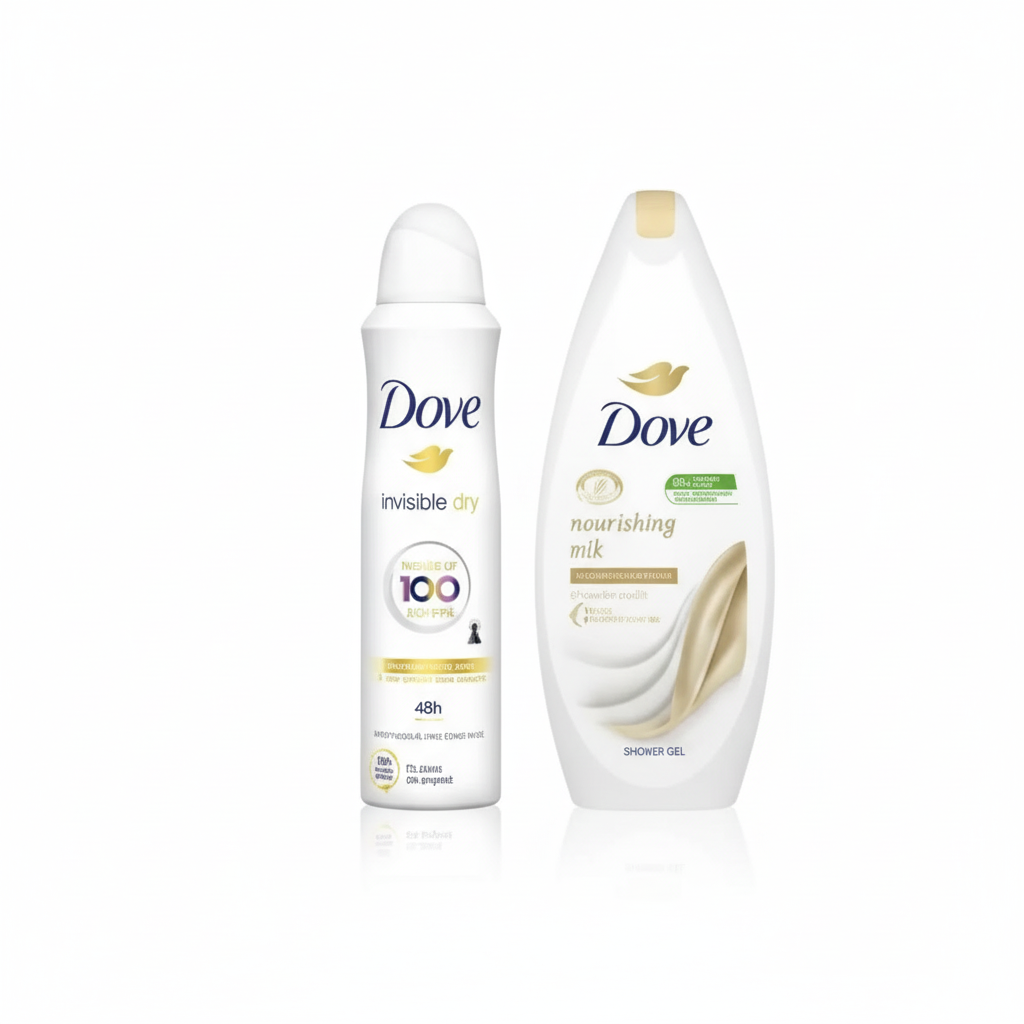 Dove Silky Care Gift - antiperspirant și gel de duș