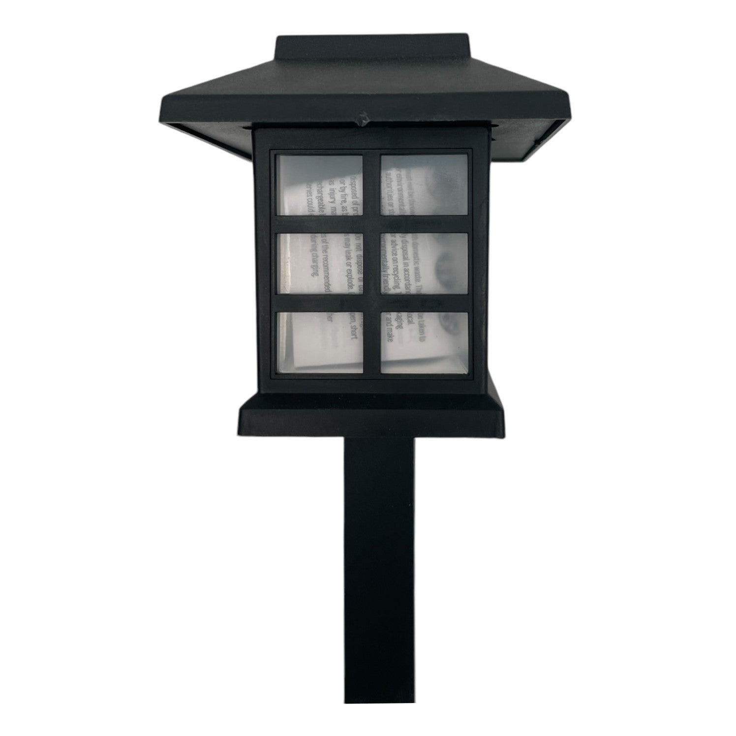 Felinar Solar Grădină London - Lampă Exterior 6000K IP65 Negru