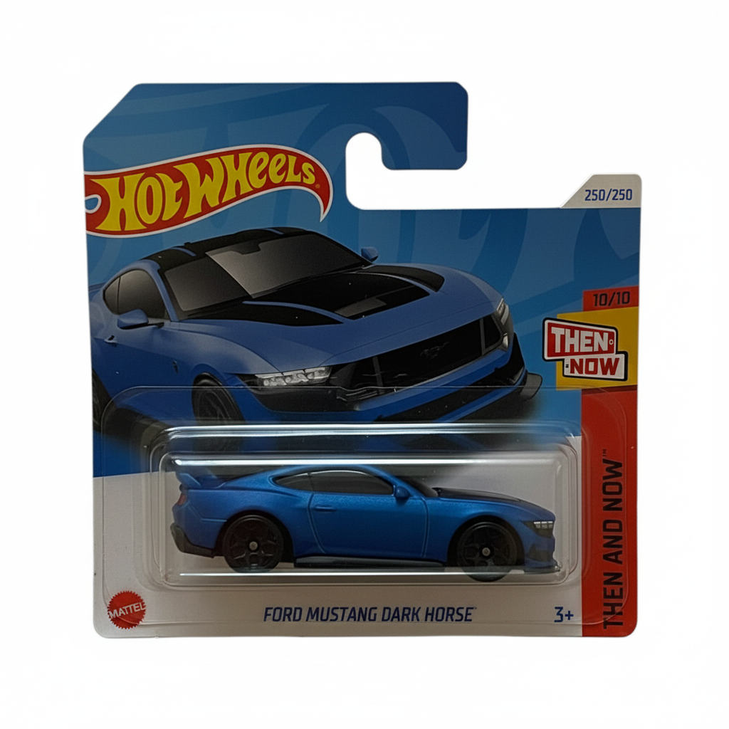 Ford Mustang Dark Horse în ambalaj - vedere frontală