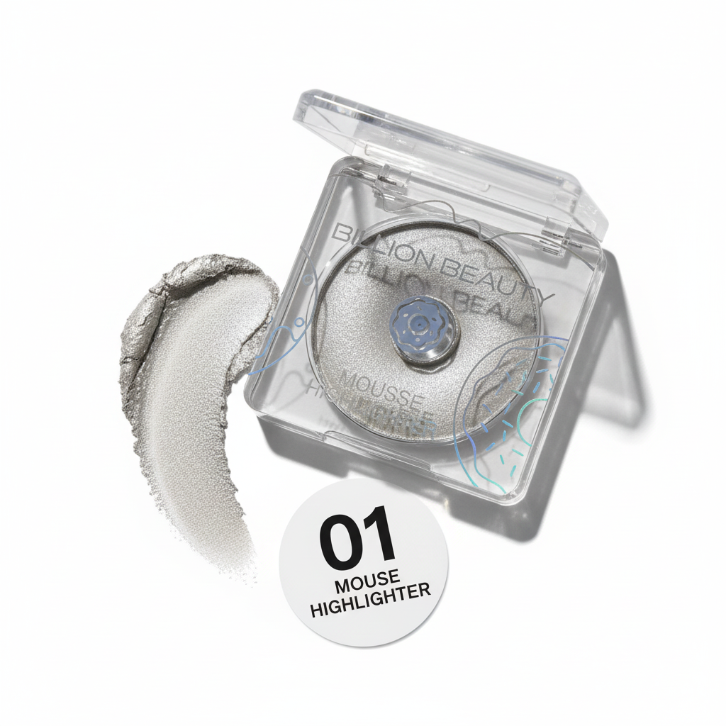 Iluminator față tip mousse Ilion Beauty, efect luminos intens, textură cremoasă