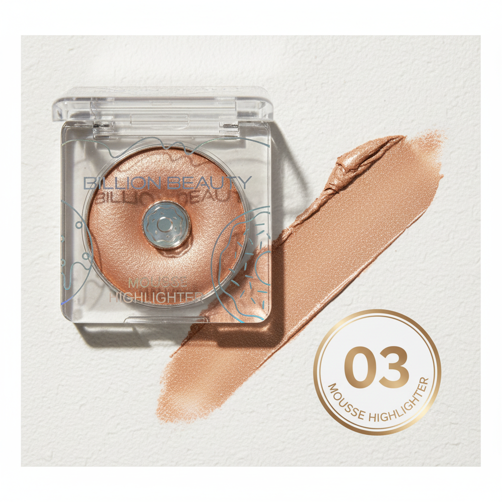 Iluminator față tip mousse Ilion Beauty, efect luminos intens, textură cremoasă