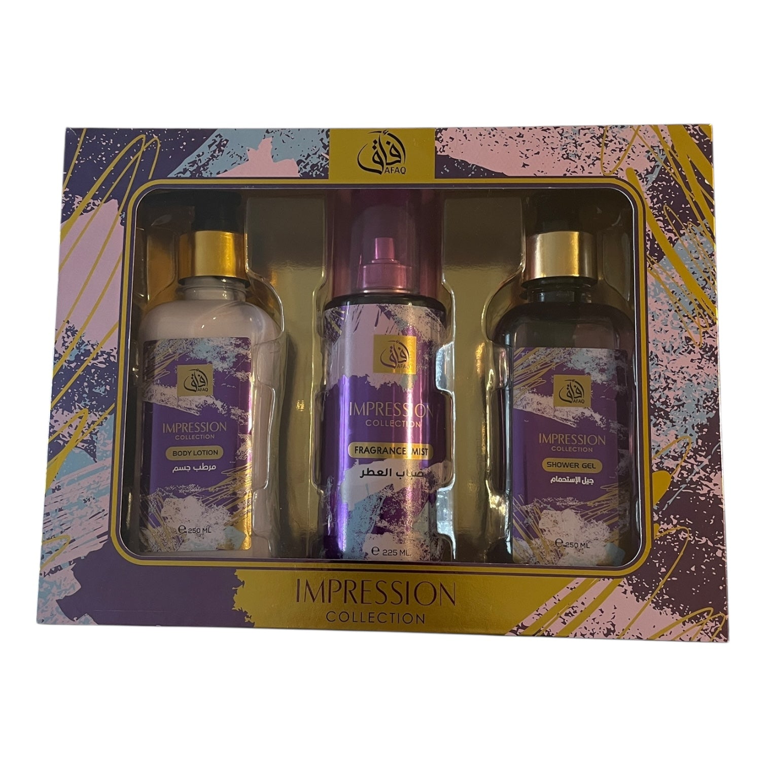 Impression Collection by AFAQ - Set Cadou Complet (Shower Gel 250ml + Fragrance Mist 285ml + Body Lotion 250ml)