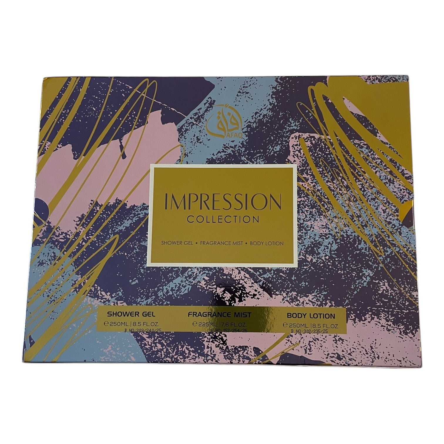 Impression Collection by AFAQ - Set Cadou Complet (Shower Gel 250ml + Fragrance Mist 285ml + Body Lotion 250ml)