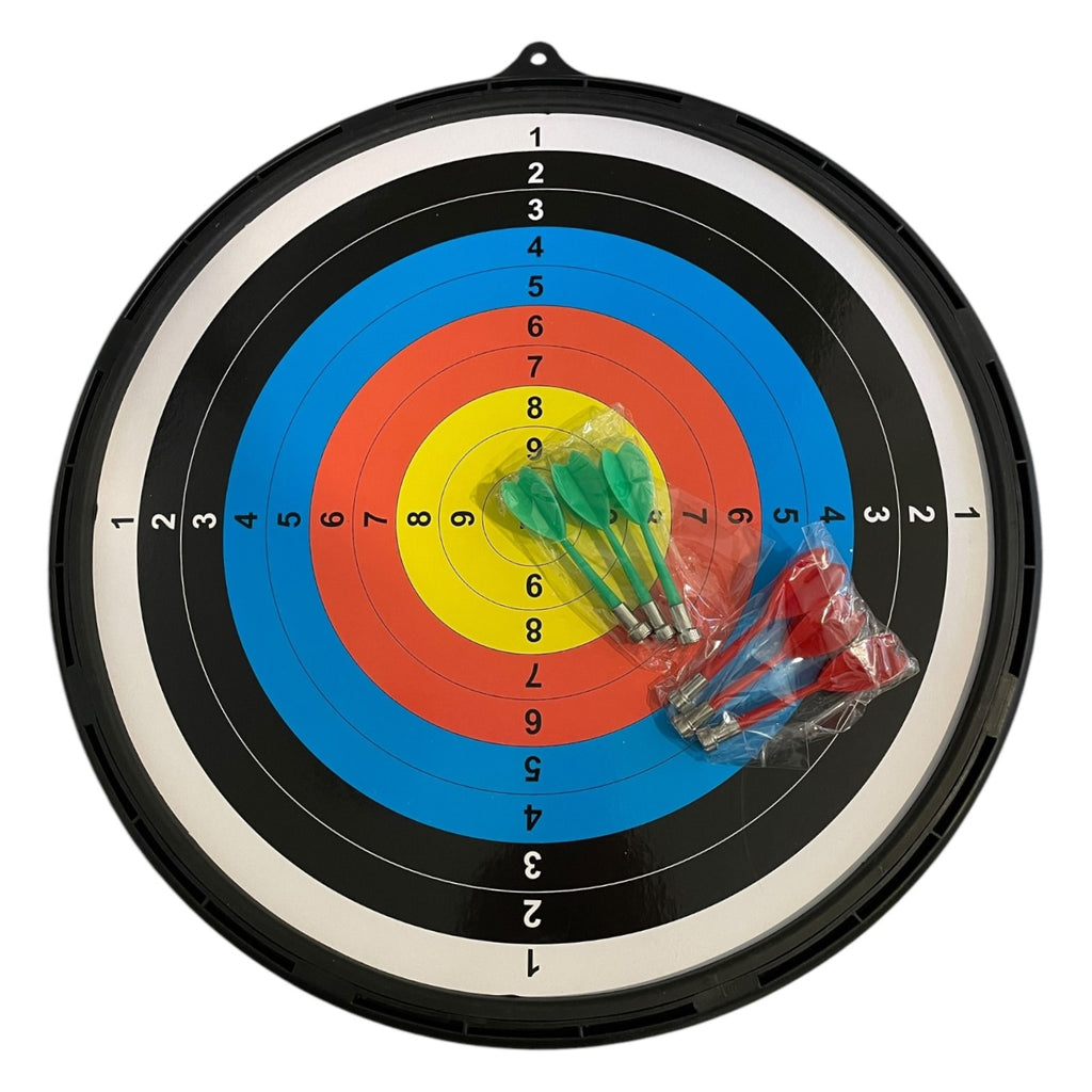 Joc de darts cu tablă dublă, 42cm, 6 săgeți incluse