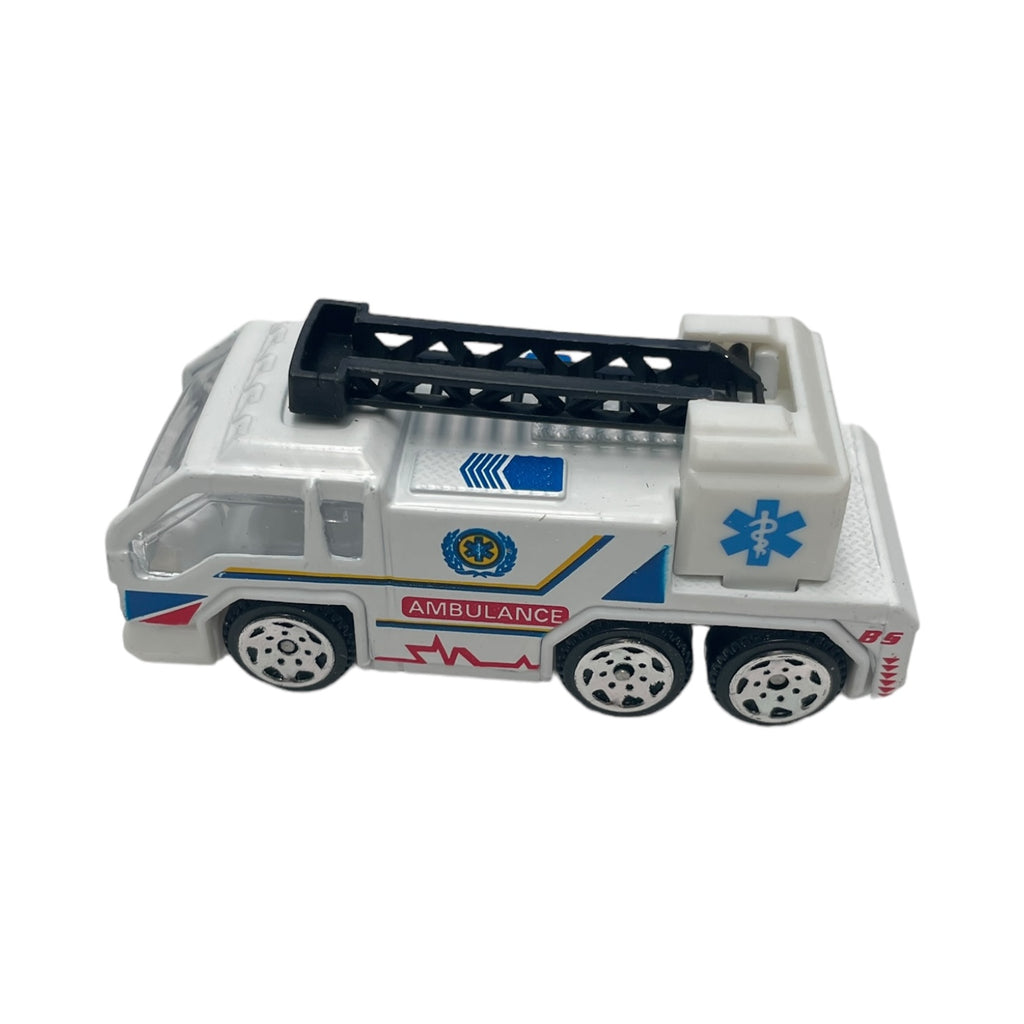 Set jucării mașini de intervenție,  metal și plastic, 1:64