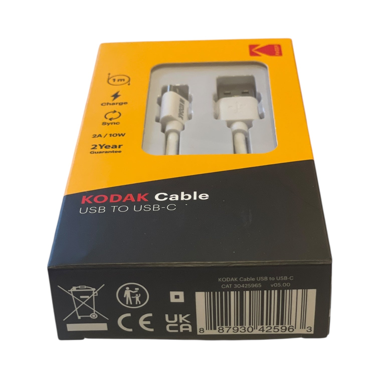 Cablu de Date Kodak USB la USB-C 1m - 2A/10W