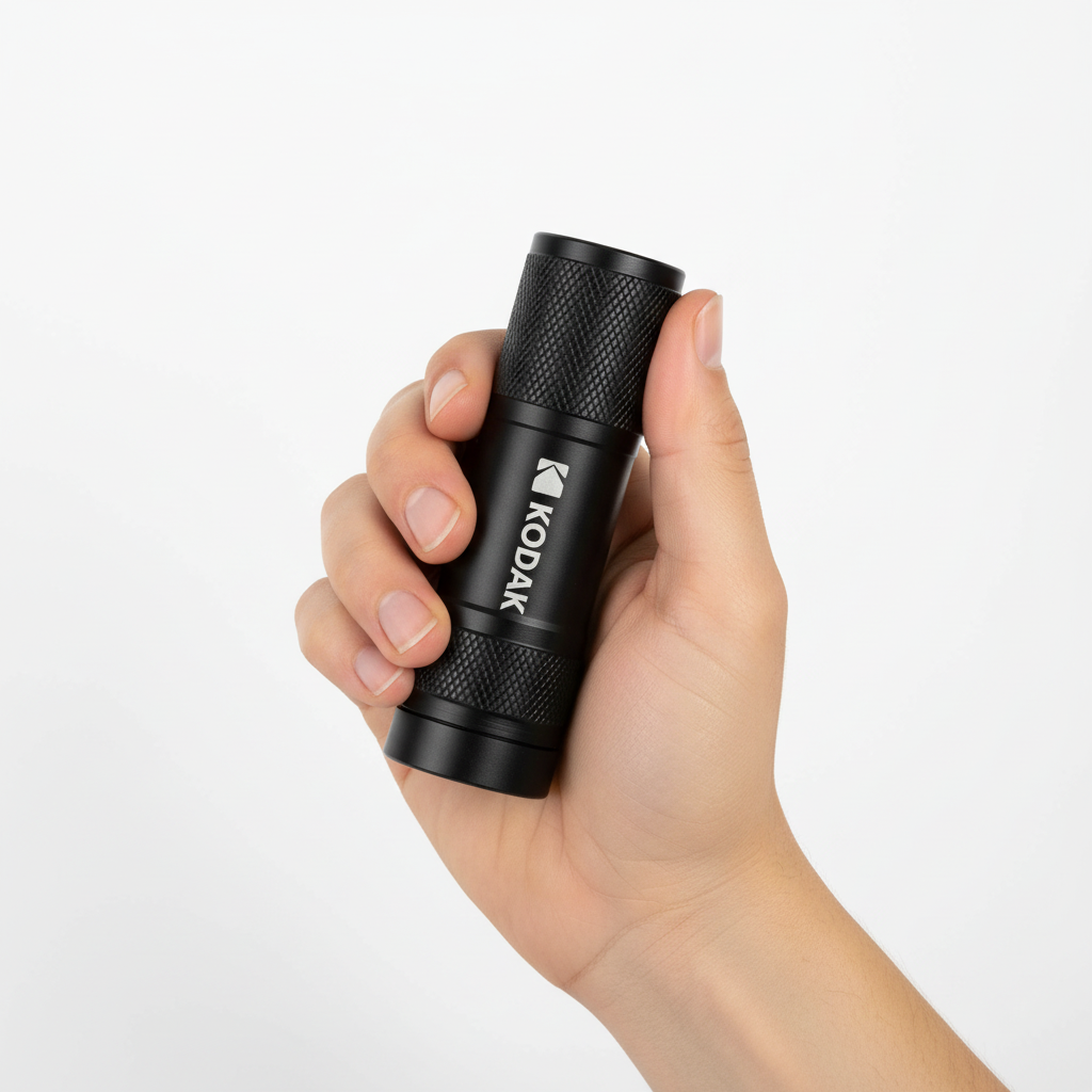 Lanternă KODAK neagră în mână