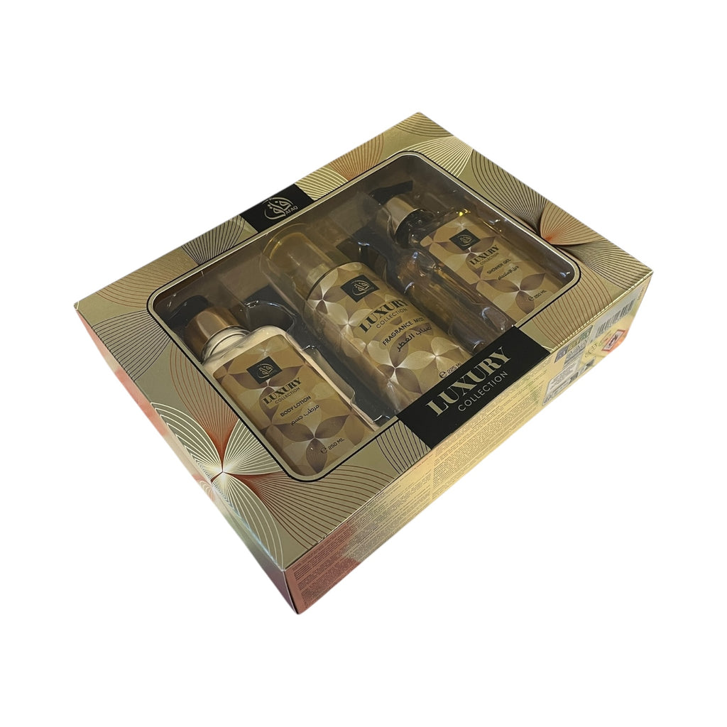 Luxury Collection by AFAQ - Set Cadou Complet (Shower Gel 250ml + Fragrance Mist 285ml + Body Lotion 250ml)
