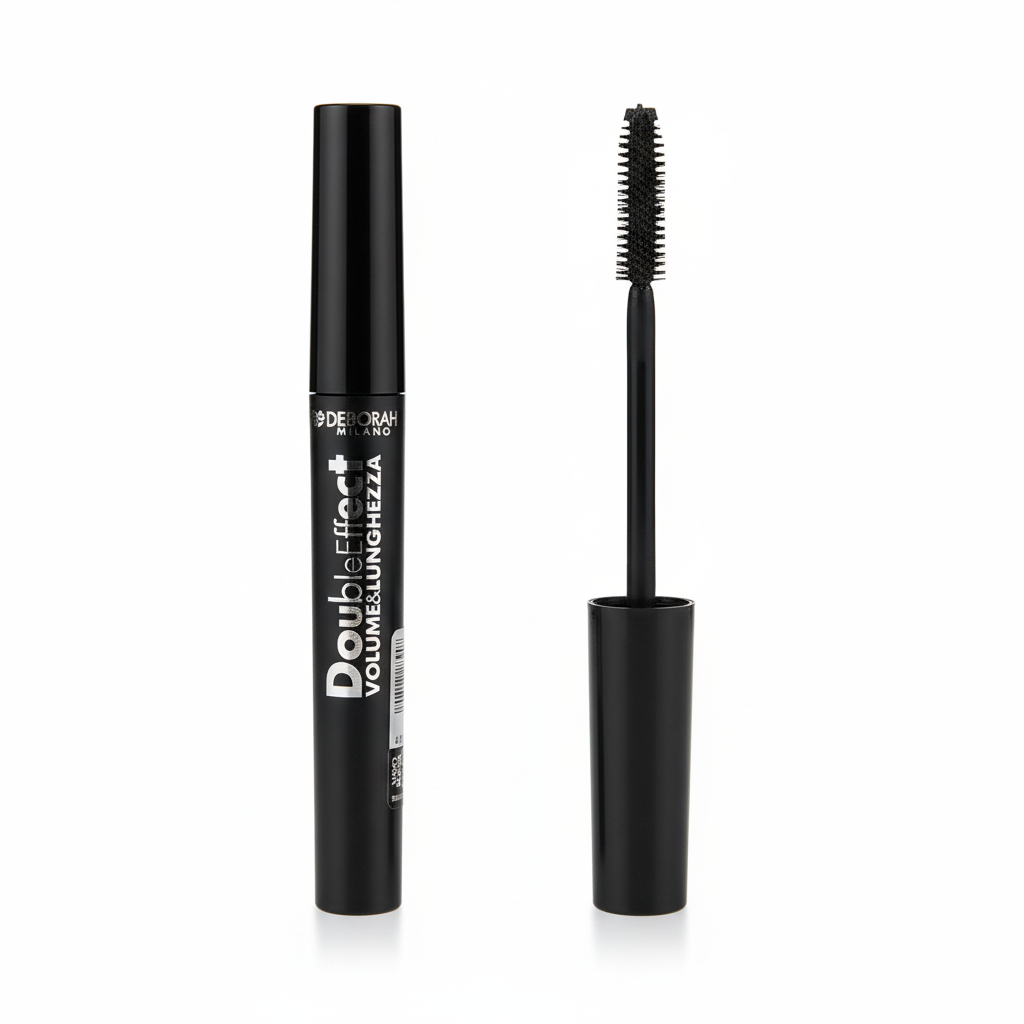 Rimel Deborah Milano Double Effect, volum și alungire, Nero Black, 8 ml