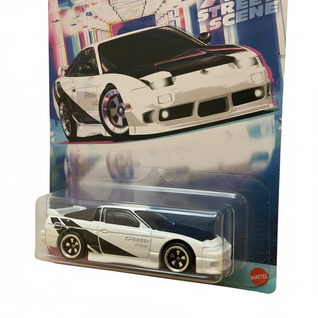 Nissan 180SX Type X în ambalaj - vedere unghiulară