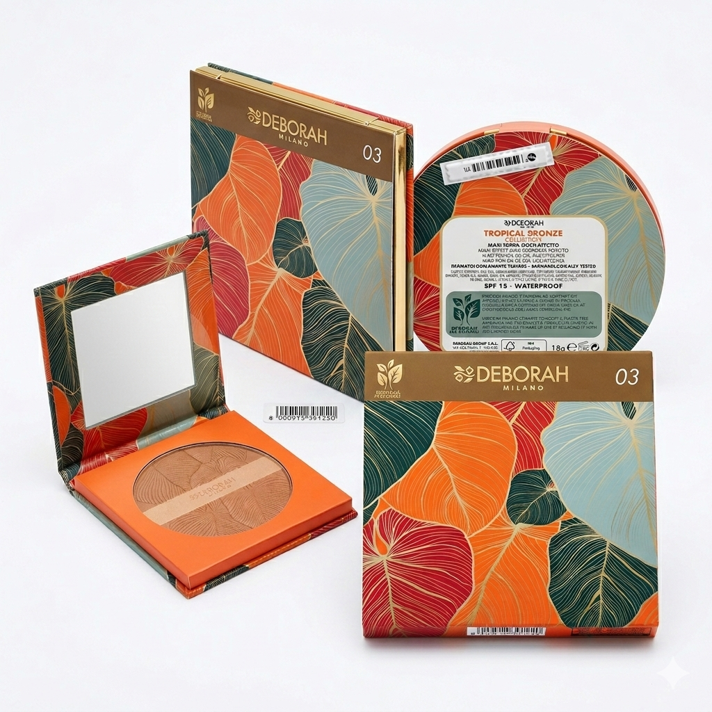 Pudră pentru față cu efect de bronz natural Deborah Milano, nuanța 03, 18g