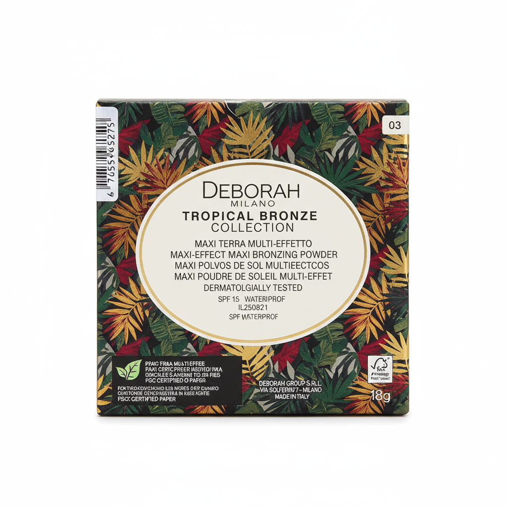 Pudră pentru față cu efect de bronz natural Deborah Milano, nuanța 03, 18g