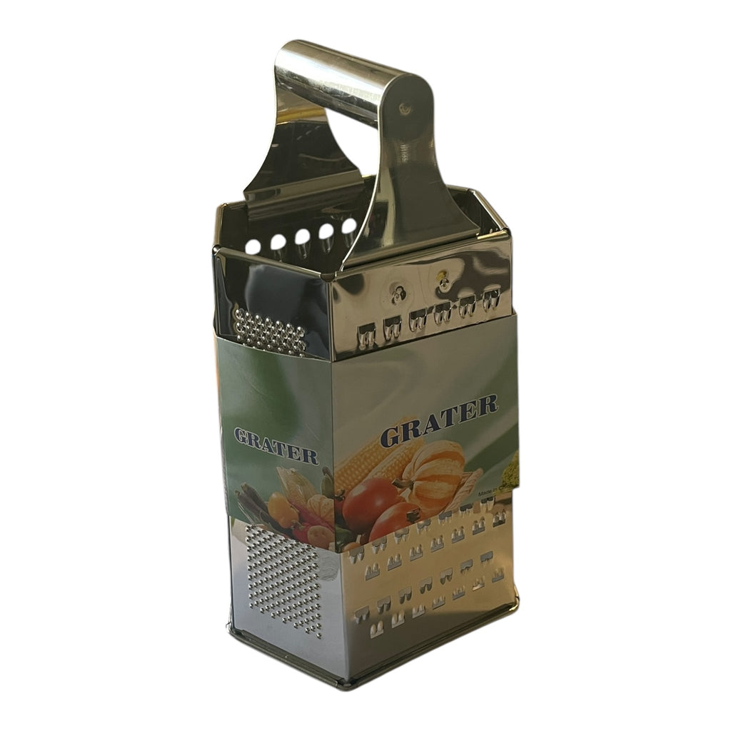 Răzătoare Multifuncțională 6 Fețe - Oțel Inoxidabil cu Mâner și Recipient