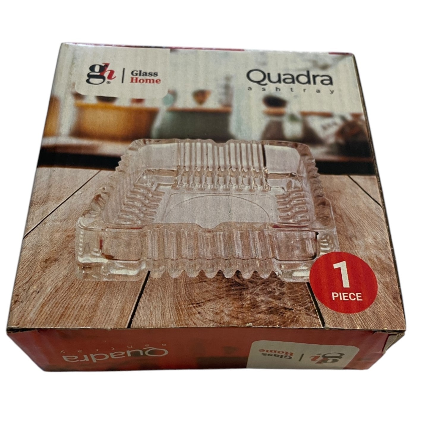 Scrumieră din Sticlă Quadra 100mm - Design Elegant Pătrat