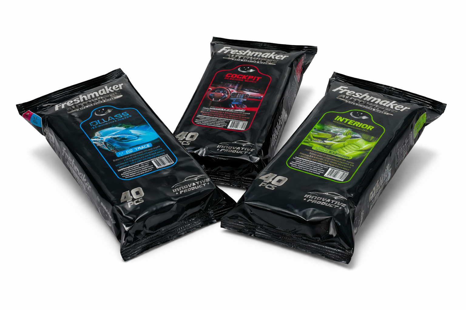 Șervețele umede Auto Freshmaker, 40 buc, diverse sortimente