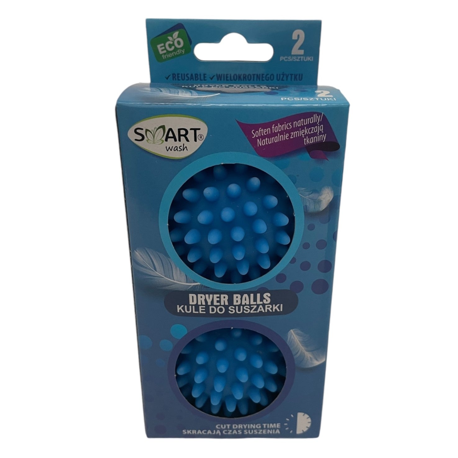 Bile pentru Mașina de Spălat și Uscător Smart Wash - Set 2 Bucăți Antistatice Reutilizabile Albastru