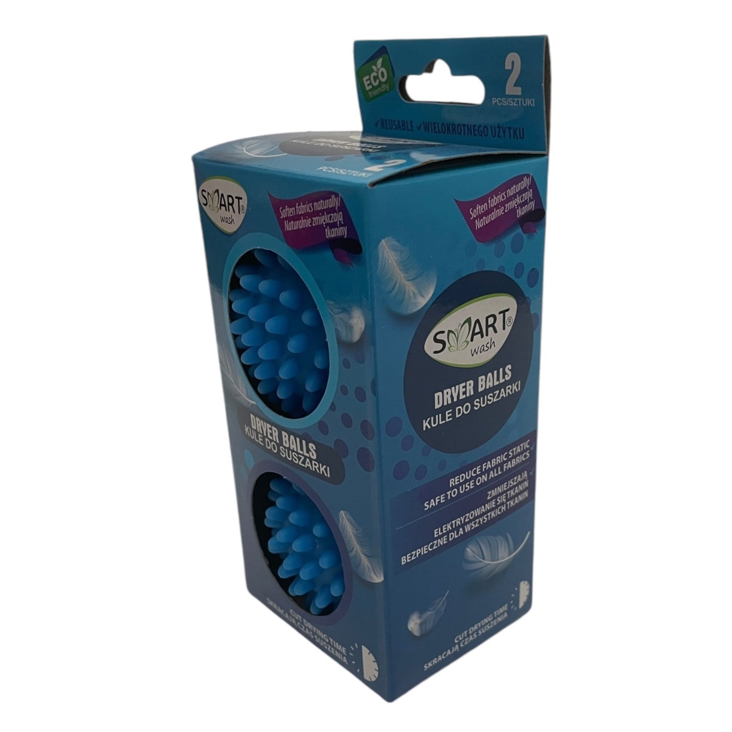 Bile pentru Mașina de Spălat și Uscător Smart Wash - Set 2 Bucăți Antistatice Reutilizabile Albastru