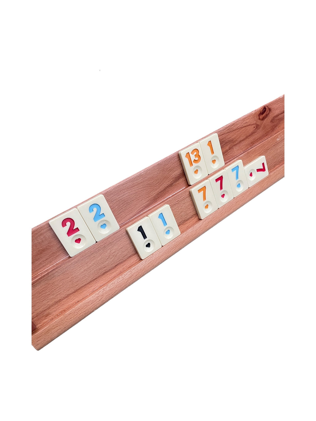 Joc Rummy clasic din lemn masiv lacuit - 106 piese - Mahon