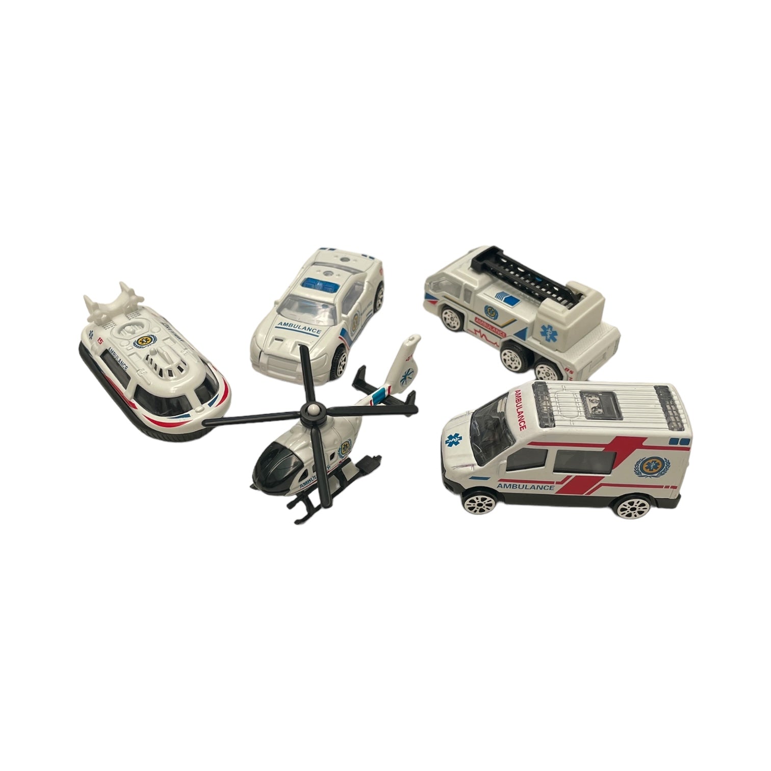 Set jucării mașini de intervenție,  metal și plastic, 1:64
