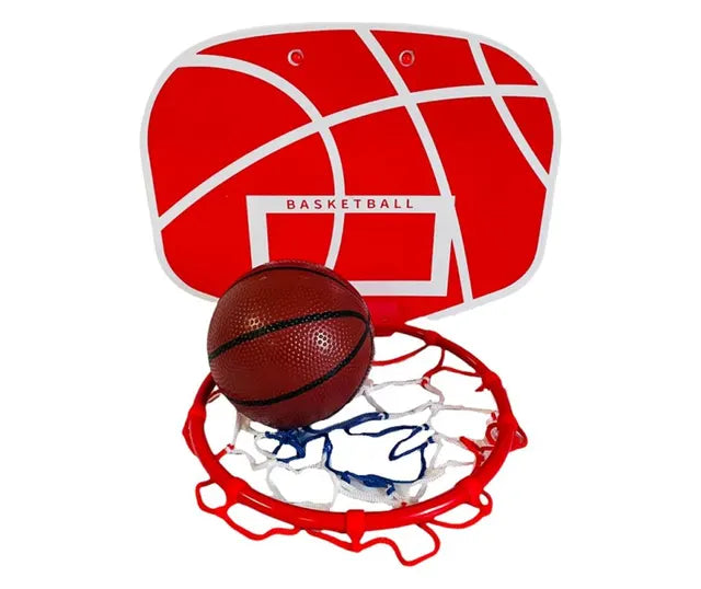 Set Panou și Coș de Baschet Portabil cu Minge, Pompă și Plasă