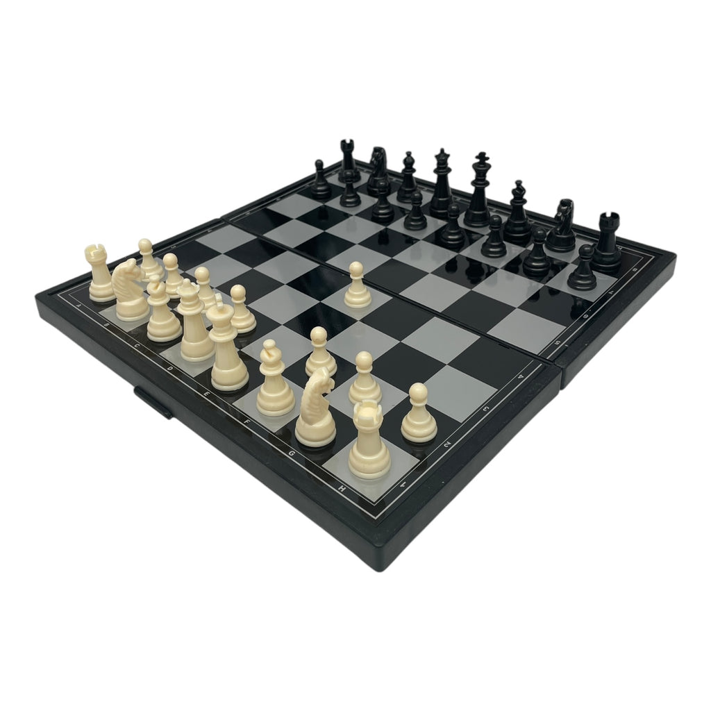 Set jocuri 3 în 1 magnetic - șah, table, dame cu tablă pliabilă 25x25cm