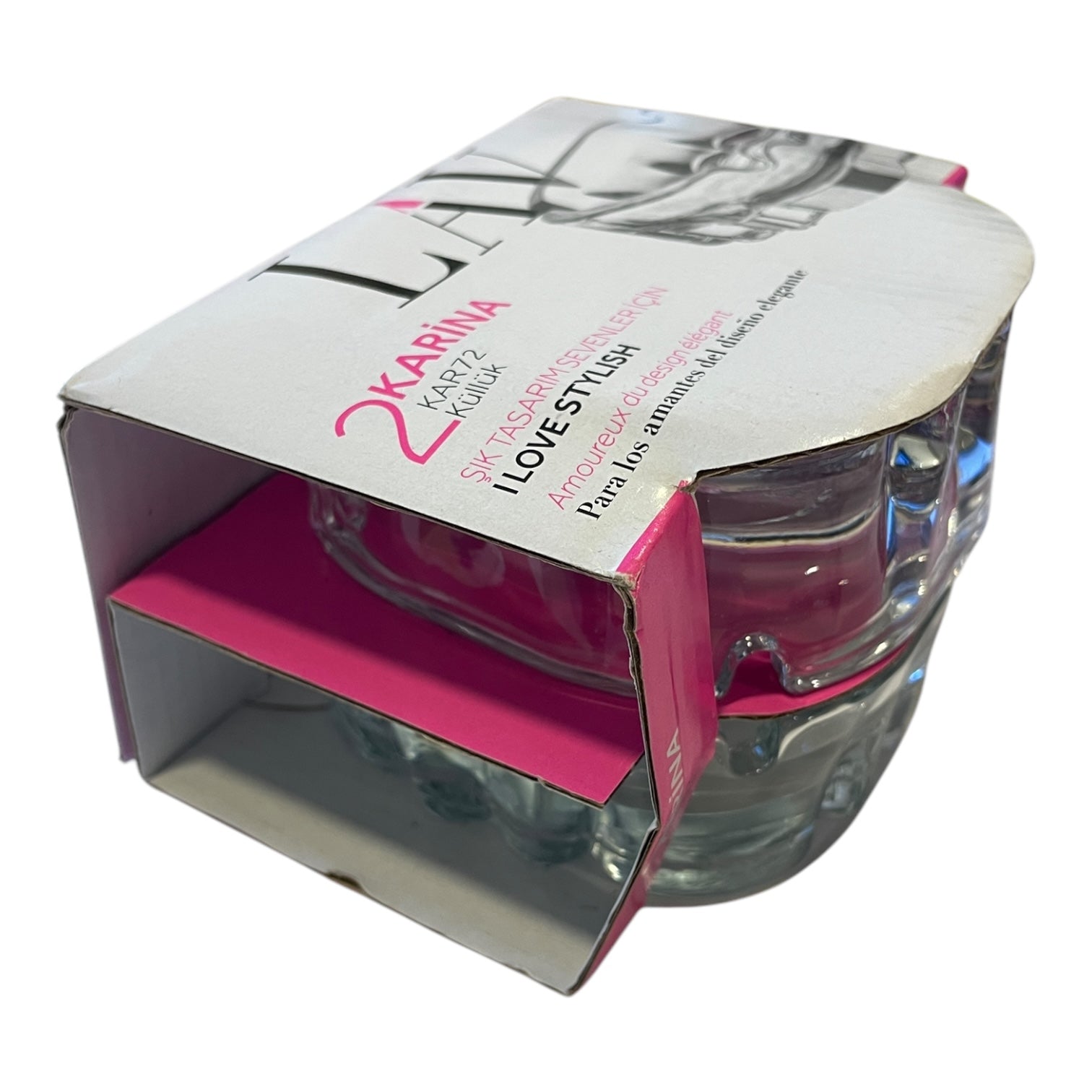 Set Scrumiere din Sticlă Karina - 2 Bucăți Design Modern