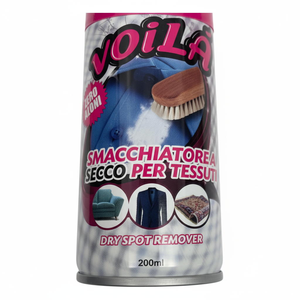 Spray Voilà cu text Dry Spot Remover