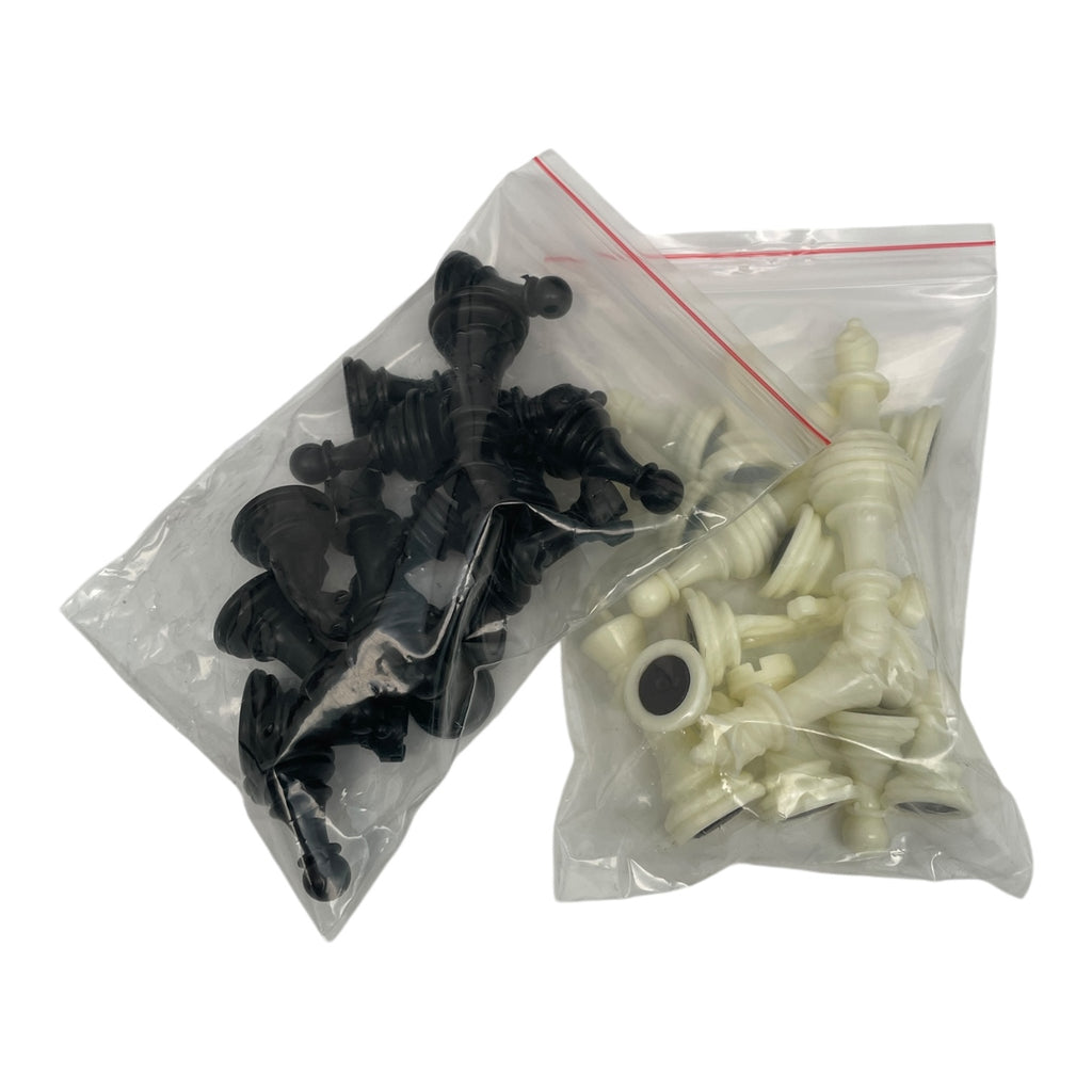 Set șah magnetic pliabil, tablă 25x25cm cu piese alb-negru